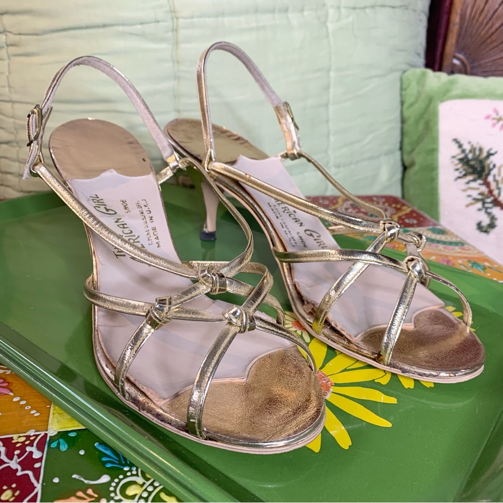 60s Gold Heels